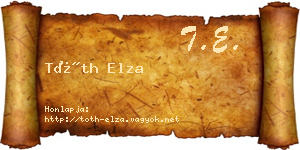 Tóth Elza névjegykártya